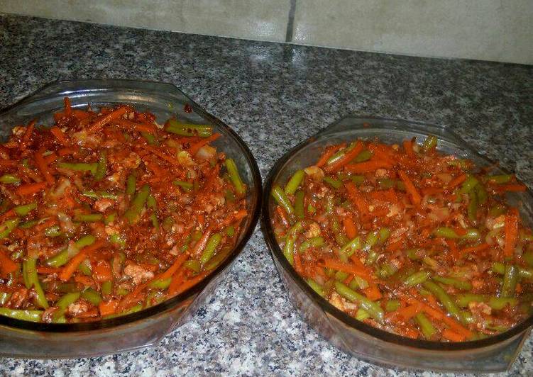 Recipe of Perfect Green bean and carrot salad