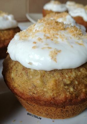 Vegan kókuszos - banános muffin recept fotója