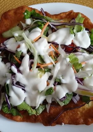 Gyrosos lángos recept fotója