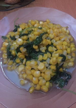 Foto resep Tumis jagung dan bayam