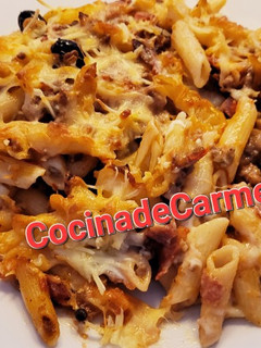 Una foto de Macarrones gratinados muy sabrosos