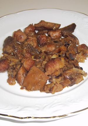 Foto principal de Setas con puerro y longanizas blancas