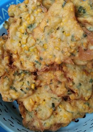 Foto resep Bakwan jagung embuk di dalam, Krispy di luar