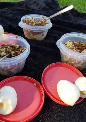 Foto principal de Lentejas con arroz integral y huevo sancochado