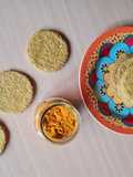 Galletas crackers de avena y cúrcuma