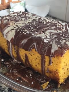 Una foto de Bizcocho de chocolate, plátano y nueces
