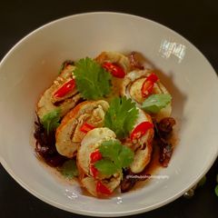 A picture of Kai Leuk Kuey or Son-in-Law Eggs.