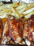 Alas de pavo lacadas y crujientes