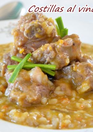 Foto principal de Costillas al vino con arroz (Thermomix)