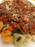 Capelettini con boloñesa