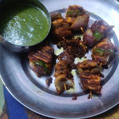 Paneer tikka A picture of Paneer tikka.