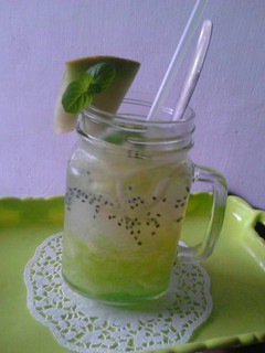 Foto resep Es Melon Serut Selasih