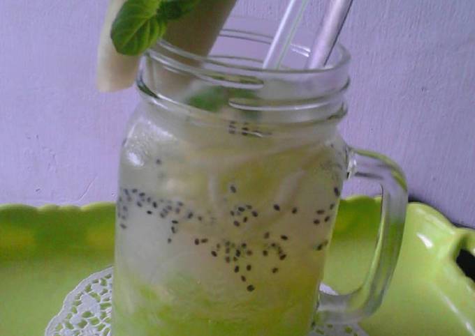 Anti Ribet, Buat Es Melon Serut Selasih Gampang