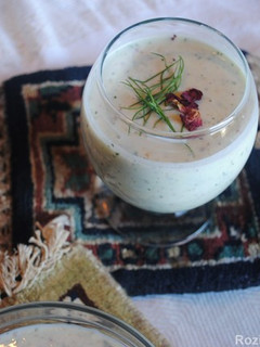 A picture of Persian Cucumber Soup.