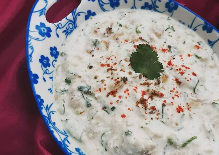 Smoked eggplant raita