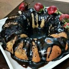 A picture of Egg less chocolate cake.