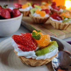 Fresh fruit tarts A picture of Fresh fruit tarts.