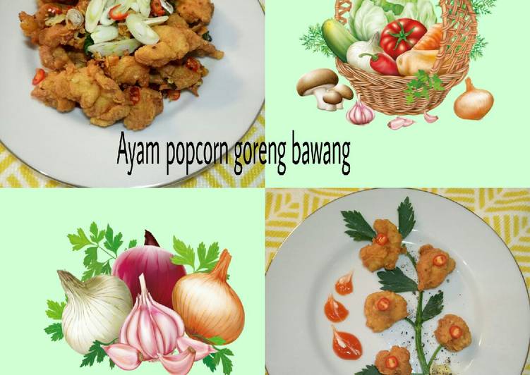 Bagaimana Menyiapkan 122. Ayam popcorn goreng bawang Anti Gagal