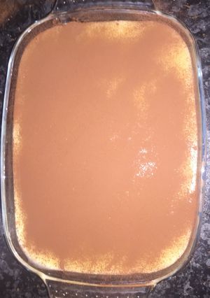 Una foto de Natillas de Chocolate, Vainillas y Plátano