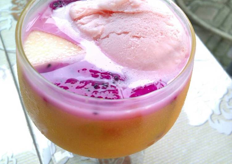 Cara Gampang Membuat Sup Buah Ice Cream Homemade 🍨, Sempurna