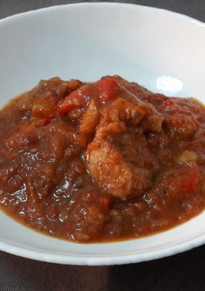 O poză a rețetei Mancărică de carne cu ardei.