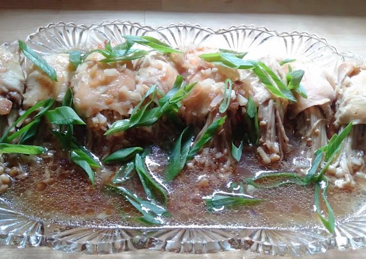 Resep Enoki mushroom roll chiken Anti Gagal