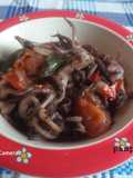Oseng cumi kuah hitam pedas