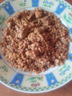 Tarhonyás hús (egybe főzve) recept fotója