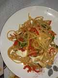 Chow mein de pollo