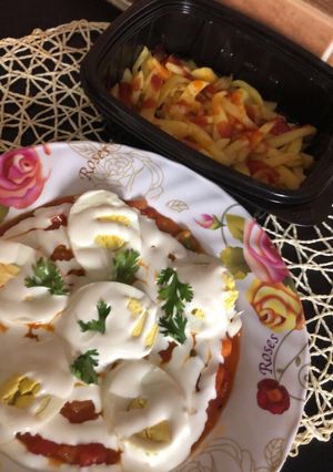 صورة لوصفة بيض بالطماطم والجبن