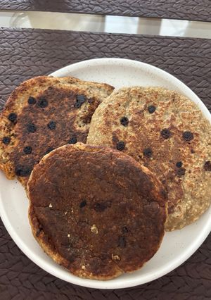 Una foto de Pancakes banana y avena
