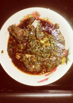 A picture of Afang Soup.
