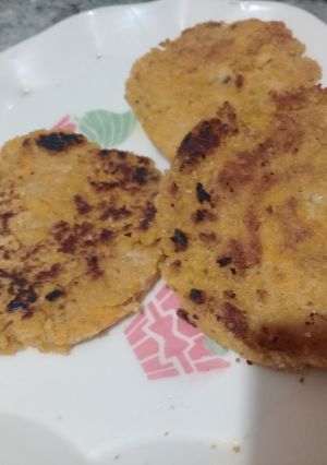 Una foto de Hamburguesas de calabaza y garbanzos