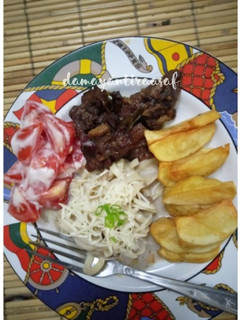Foto resep Kongguksu dengan Daging Saus Tiram