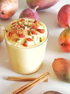 Una foto de Lassi de mango