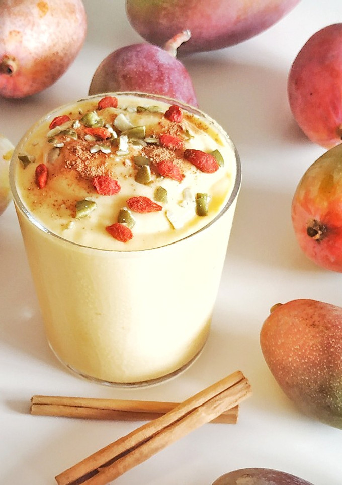 Una foto de Lassi de mango