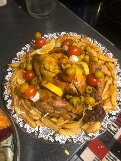 صورة لوصفة دجاج محمر بالبطاطا