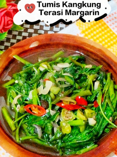 Foto resep Tumis Kangkung Terasi Margarin