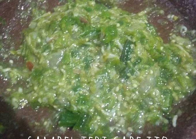 Ini dia! Resep bikin Sambel teri cabe ijo yang enak