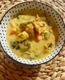 Pollo con calabacín al curry rojo: Batch cooking saludable