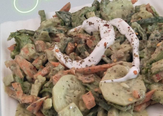 Recipe of Speedy Veggie Mint Salad