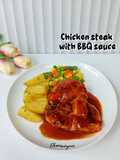 Chicken steak with BBQ sauce