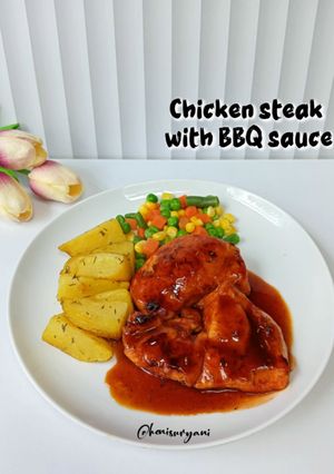 Foto resep Chicken steak with BBQ sauce
