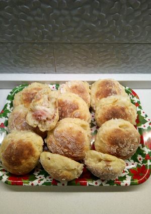 Foto di Bomboloni in crosta di patate al forno con prosciutto e mozzarel