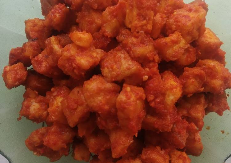 Cara Gampang Membuat Balado tahu simple, Enak Banget