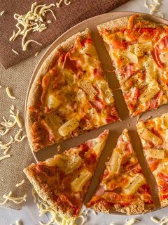 Una foto de Pizza Hawaiana integral