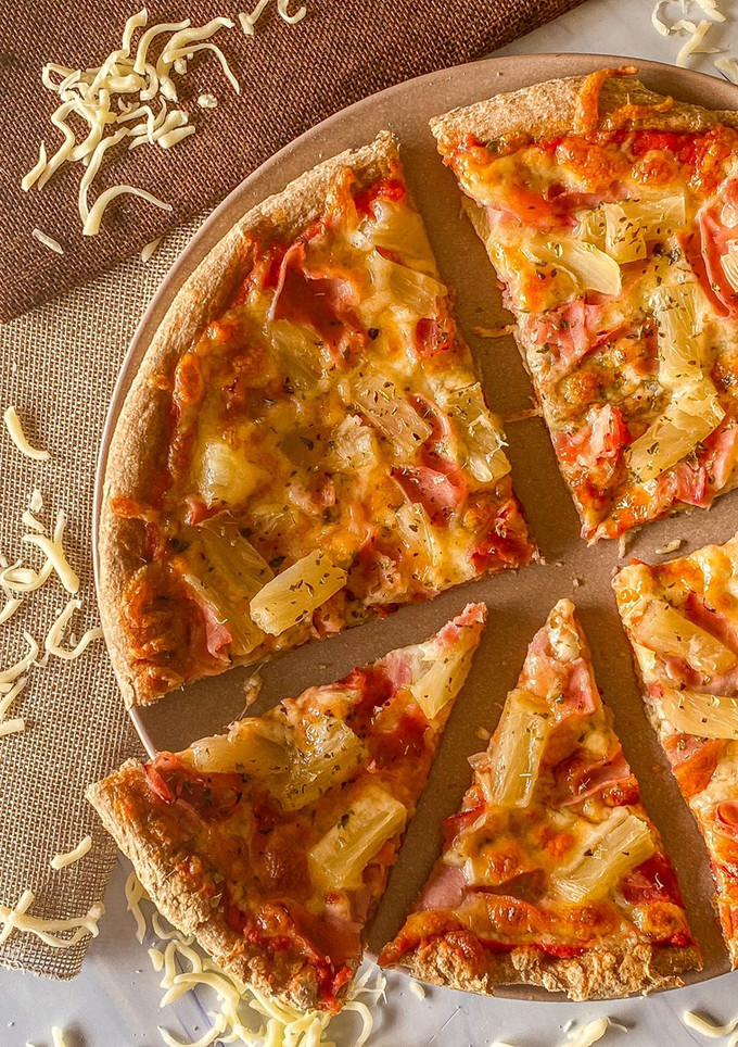 Una foto de Pizza Hawaiana integral