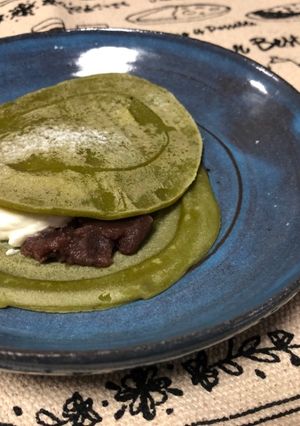 A picture of Japanese Matcha Pancake.