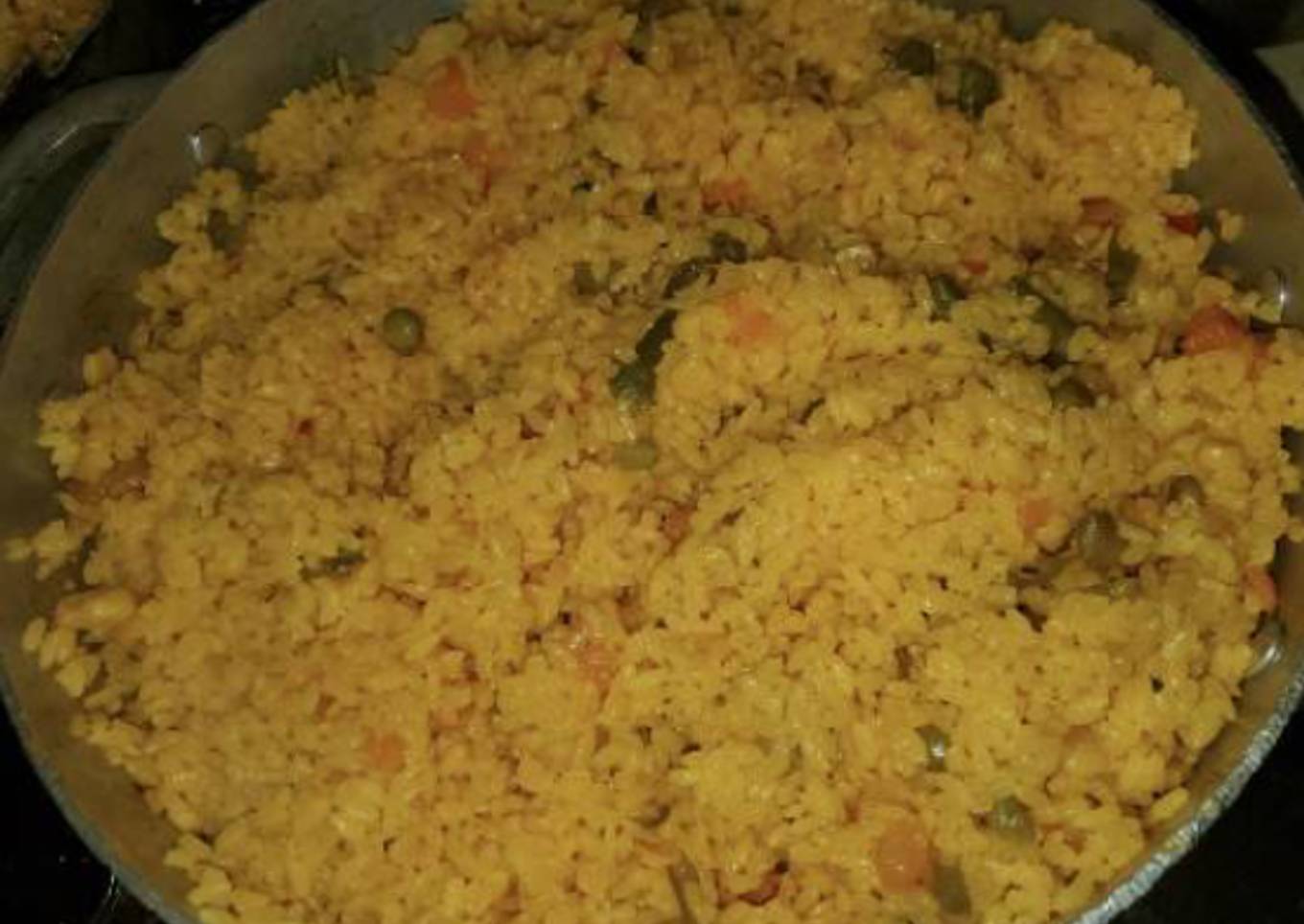 Arroz amarillo con vegetales