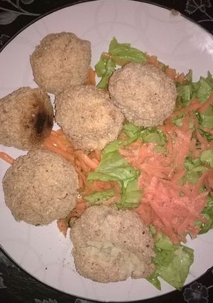 Una foto de Bombitas de papa, con queso y salvado